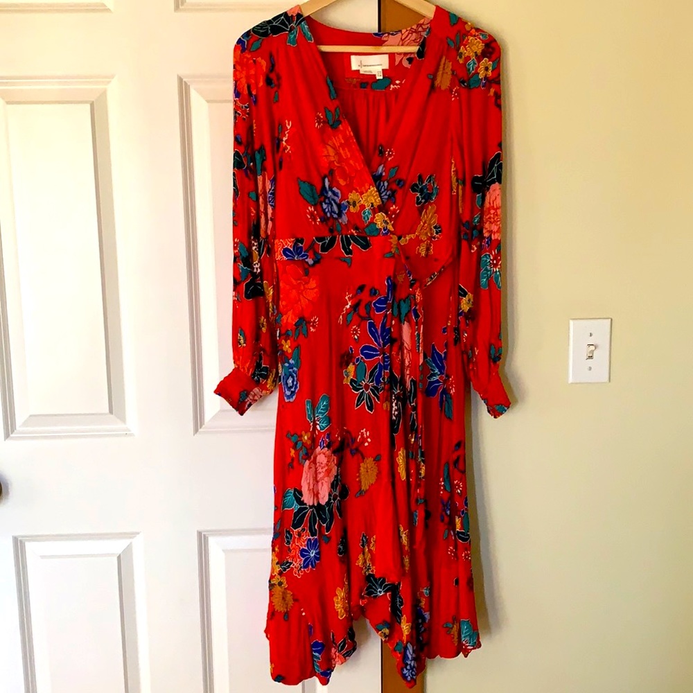 Anthropologie dress Red and Floral!